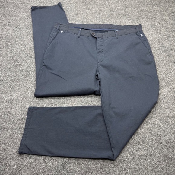 Bruhl Other - Bruhl Venice B Turn Mens Navy Blue Textured Stretch Cotton Chino Pants 42R 58